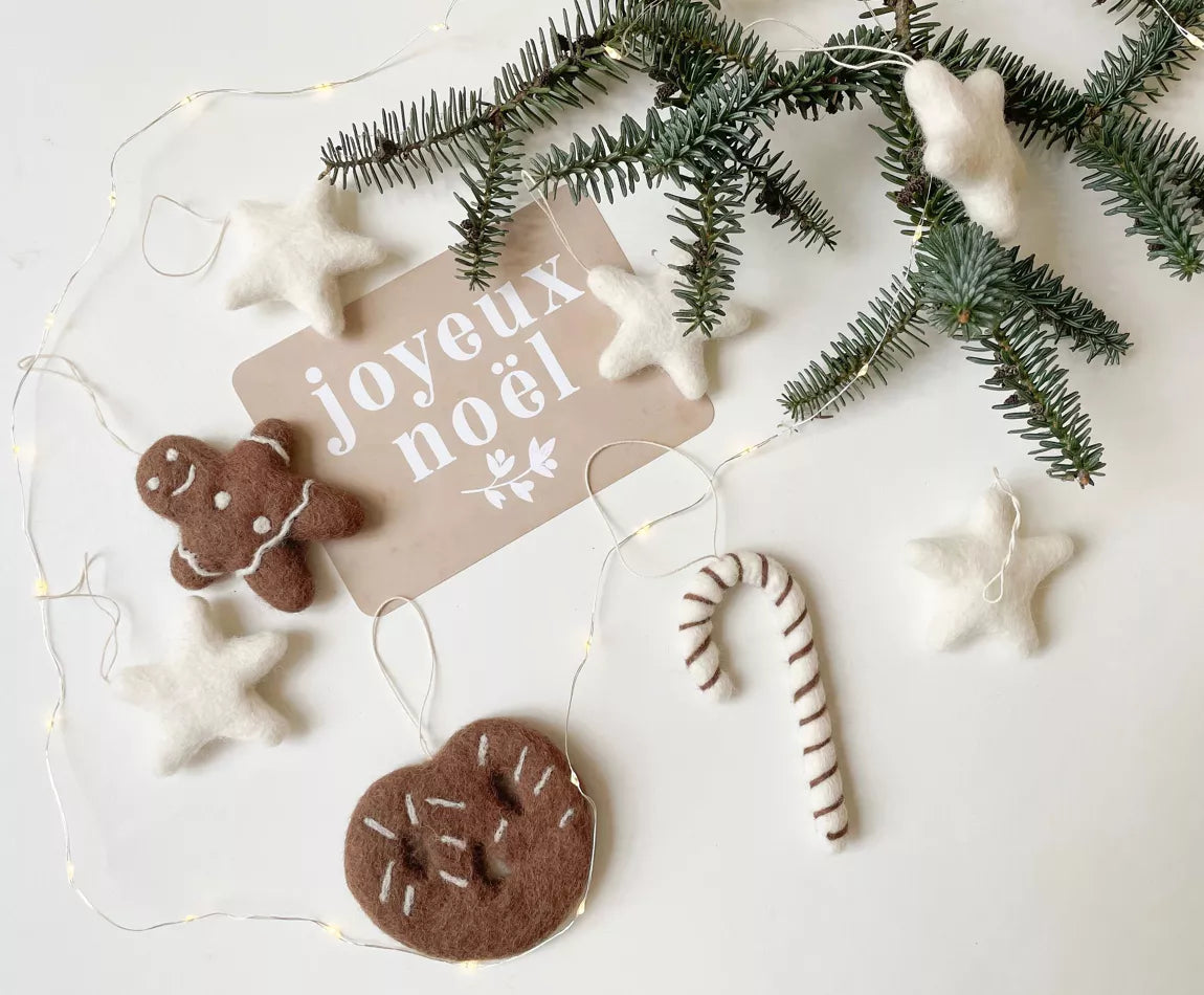 Felted Wool Star Decorations