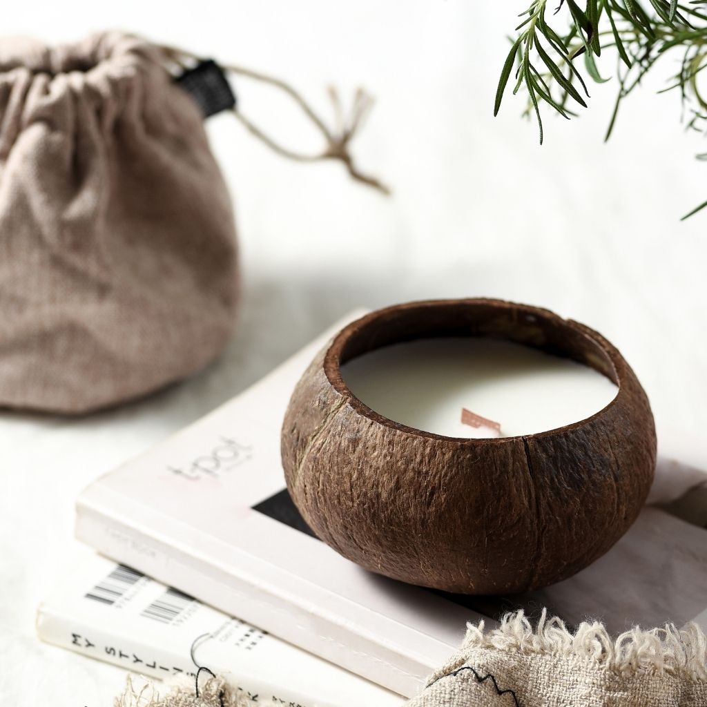 Coconut Shell Soy Wax Candle- Citrus Lime