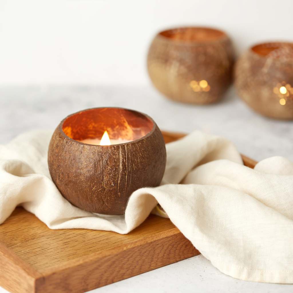 Coconut Shell Soy Wax Candle- Citrus Lime
